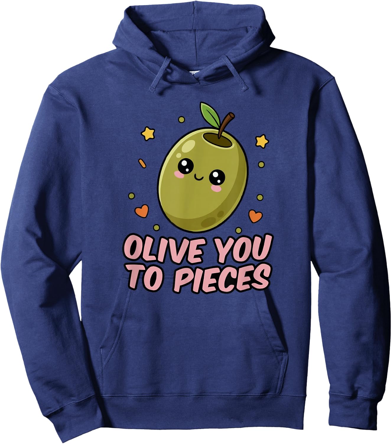 Funny Olive Lover Quote Joke Saying Graphic Hoodie - Hoodie | Navy