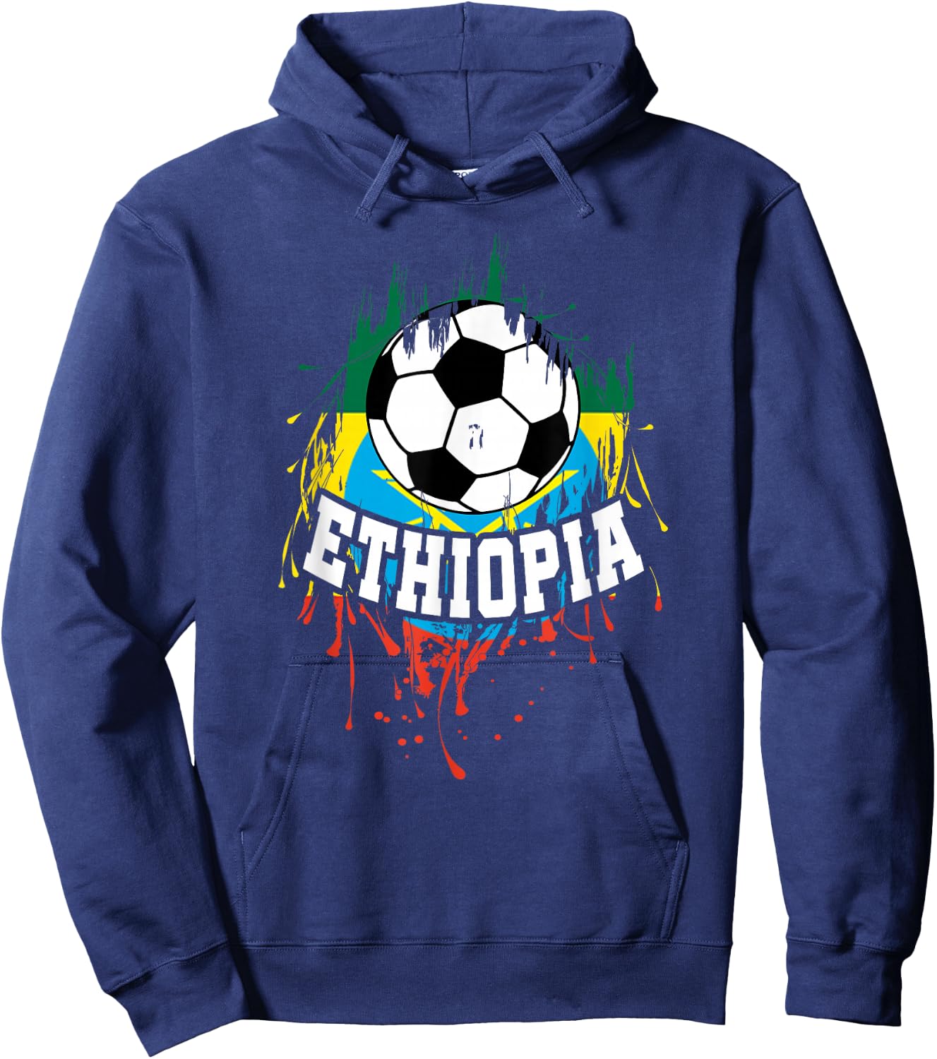 Ethiopia Soccer Ethiopian Football Habesha Futbol Hoodie - Hoodie | Navy