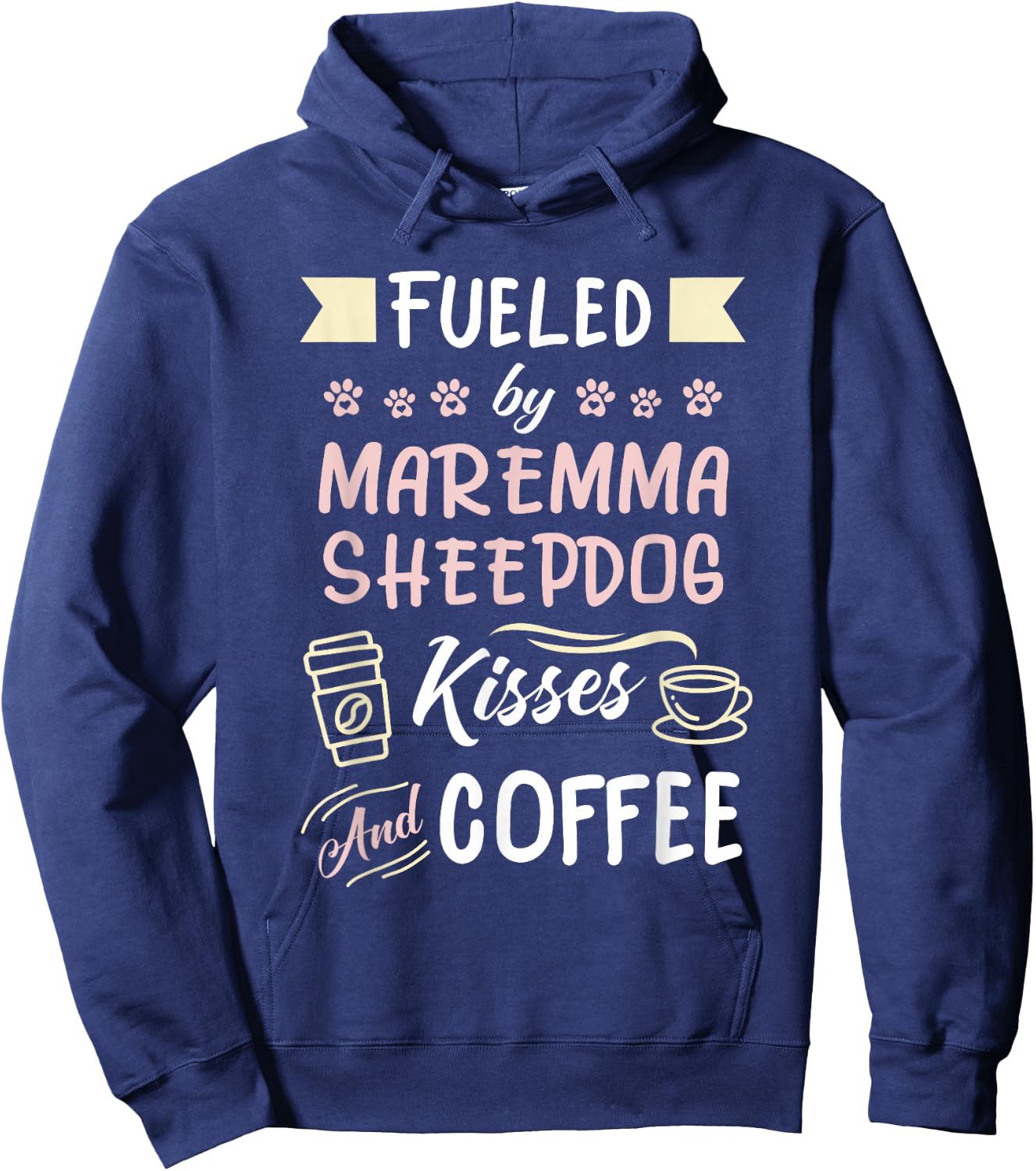 Maremma Sheepdog Mom Coffee Lover Hoodie - Hoodie | Navy
