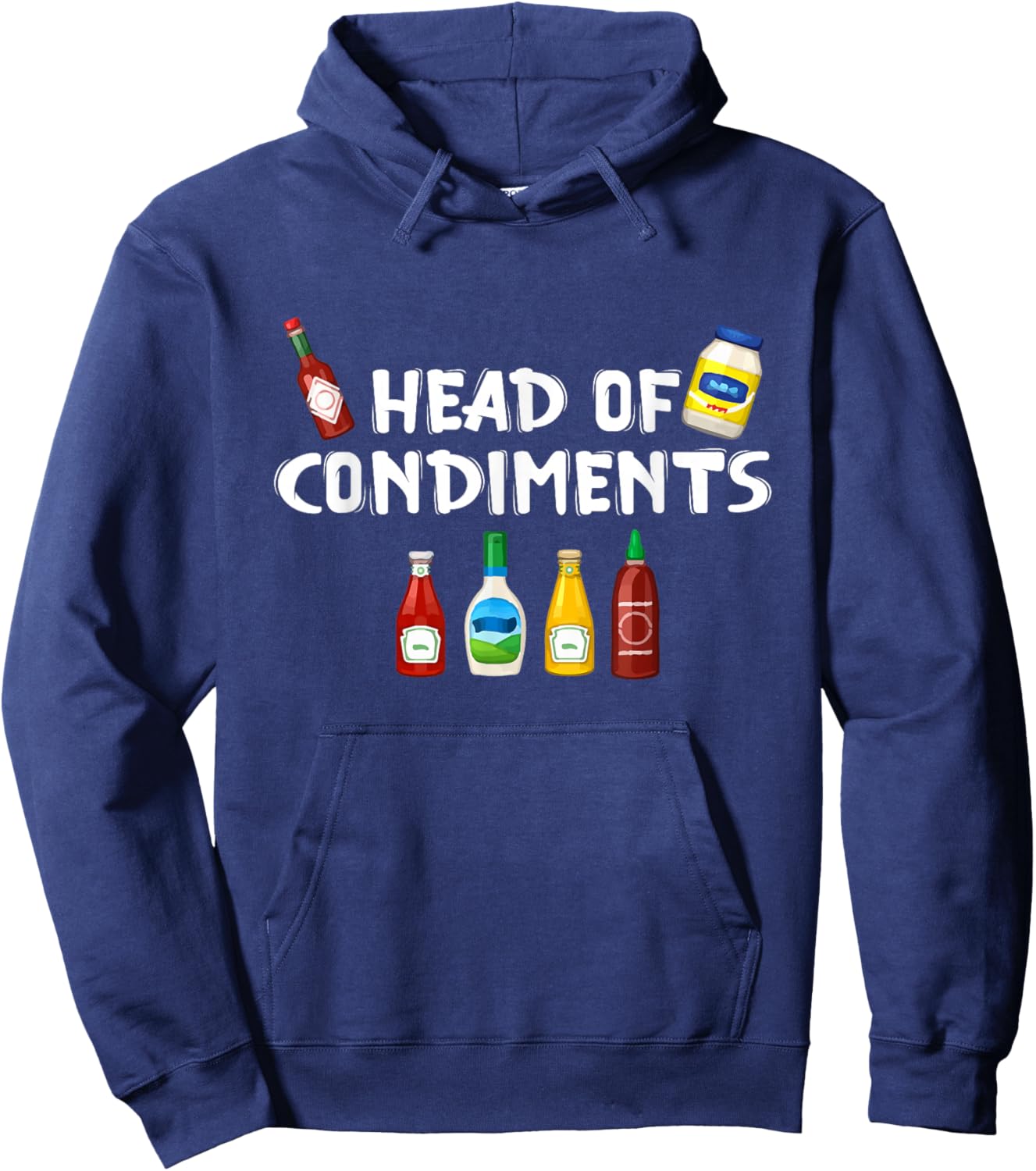 Head of Spices Funny Condiments BBQ Spices Sauce Hoodie - Hoodie | Navy