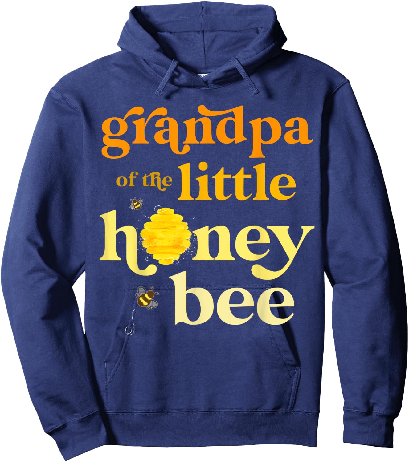 Grandpa Little Honey Bee Birthday Gender Reveal Baby Shower Hoodie - Hoodie | Navy