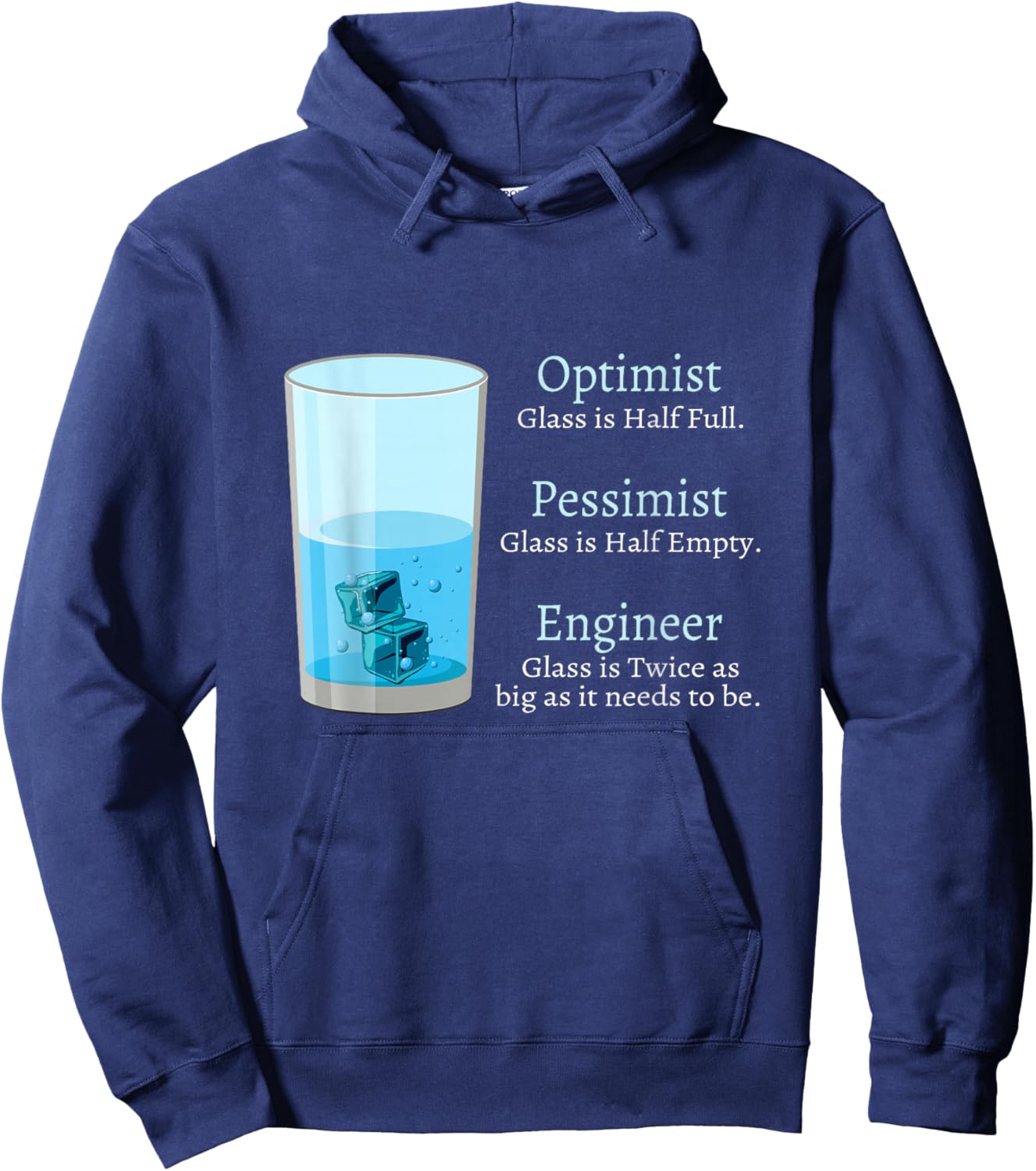 engineering Computer civil Optimist Glass Engineer Hoodie - Hoodie | Navy