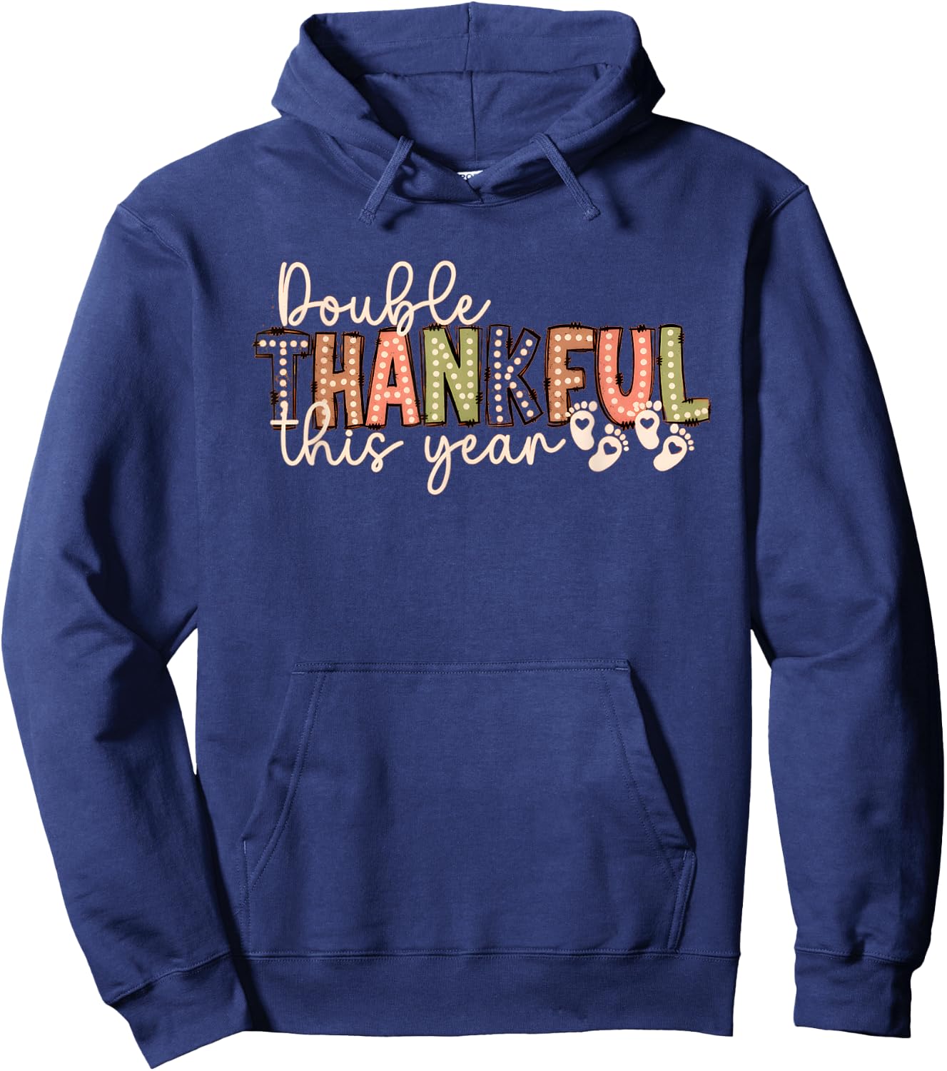 Twins Fall Pregnancy Thanksgiving Pregnancy Announcement FAL Hoodie - Hoodie | Navy