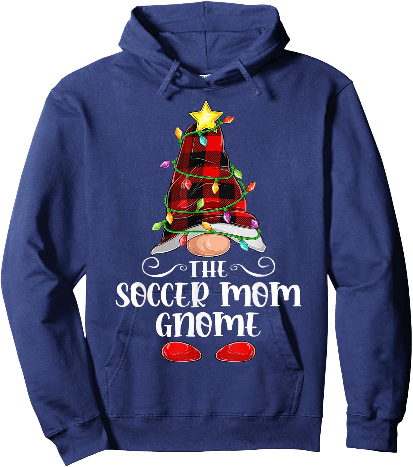 The Soccer Mom Gnome Matching Family Group Christmas Gnome Hoodie - Hoodie | Navy
