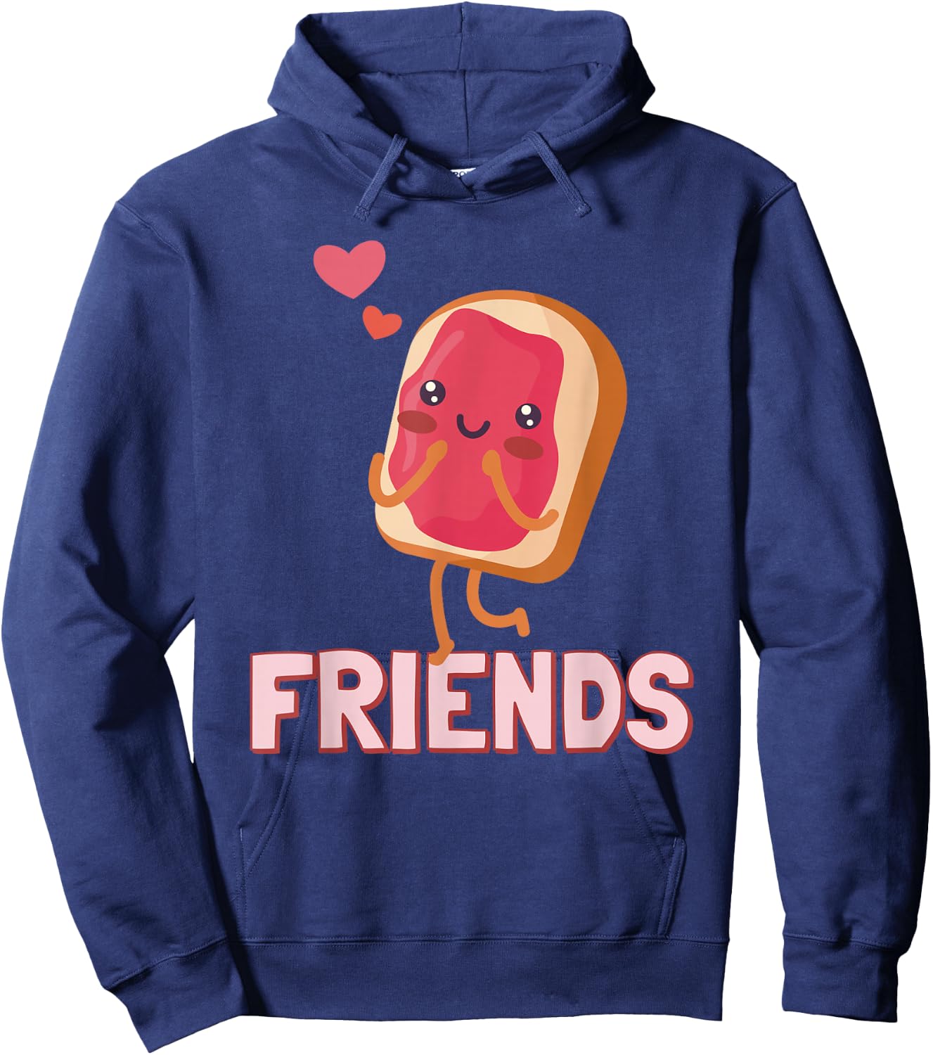 Best Friends PB&J Jelly and Peanut Butter Girl Woman Besties Hoodie - Hoodie | Navy