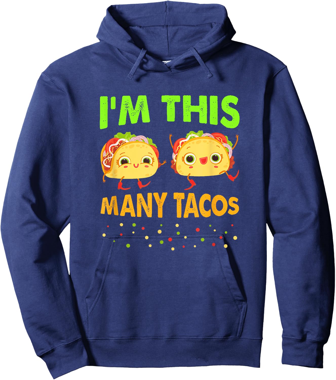I'm This Many Tacos Second Birthday Twosday Cinco De Mayo Hoodie - Hoodie | Navy