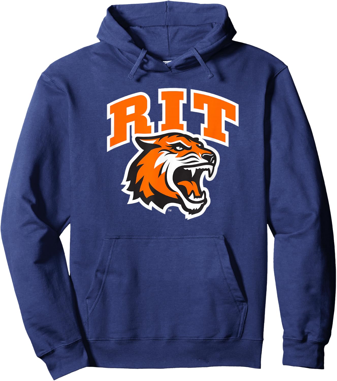 Rochester Institute of Technology RIT Tiger Stacked Logo Hoodie - Hoodie | Navy