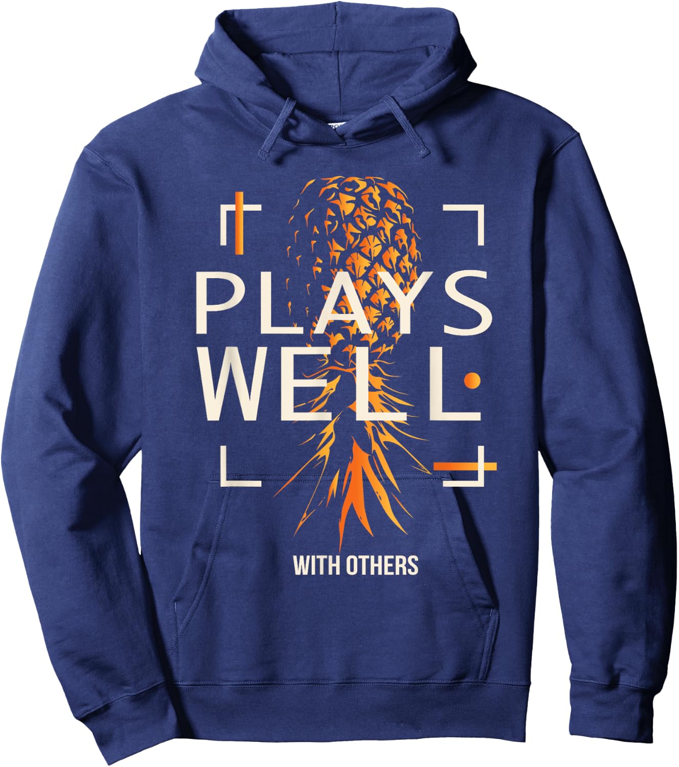 Cool Swingers Lifestyle Funny Upside Down Pineapple Hoodie - Hoodie | Navy
