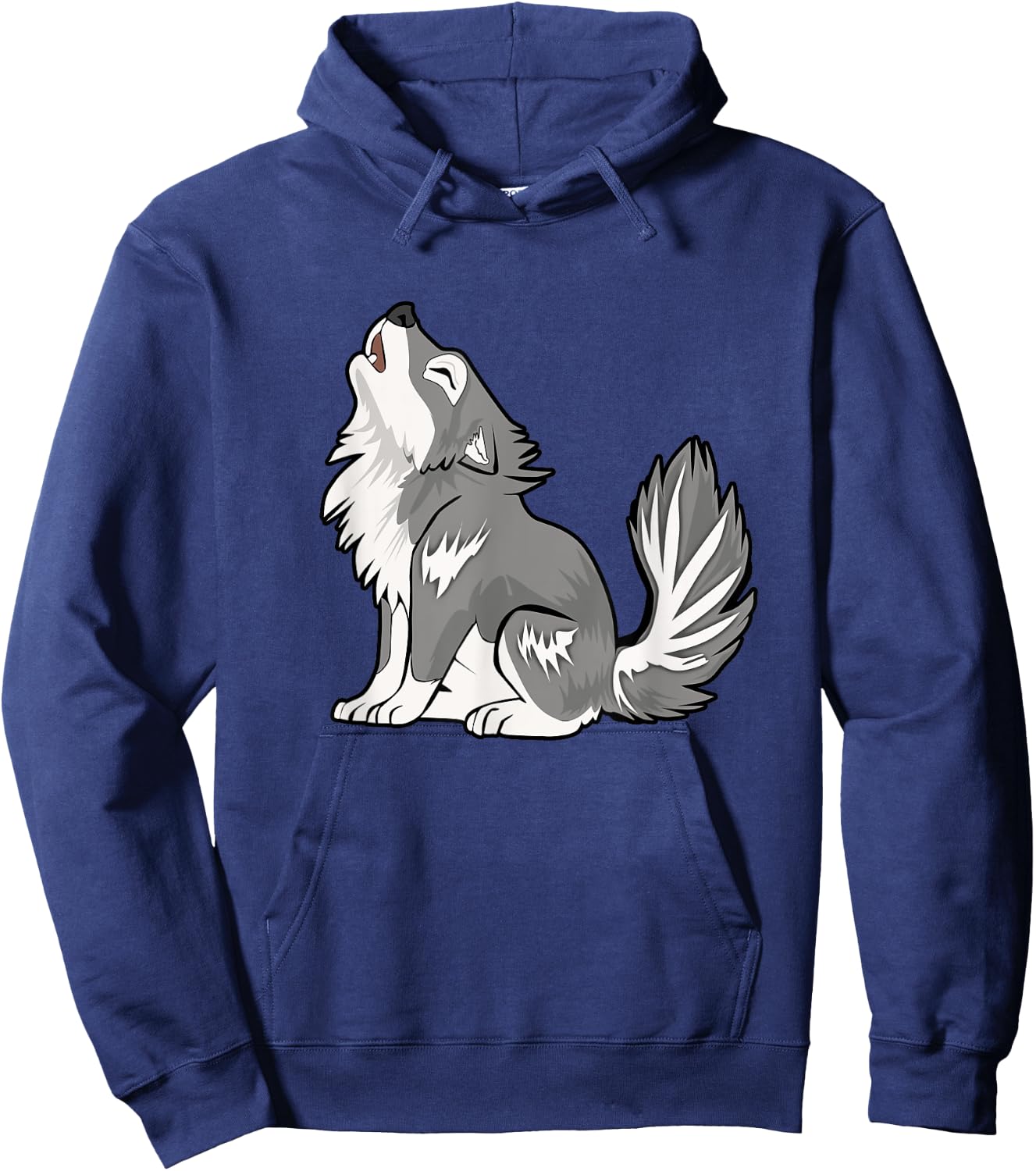 Cute Baby Howling Wolf Cub Sketch Gifts Costume Stuff Kids Hoodie - Hoodie | Navy