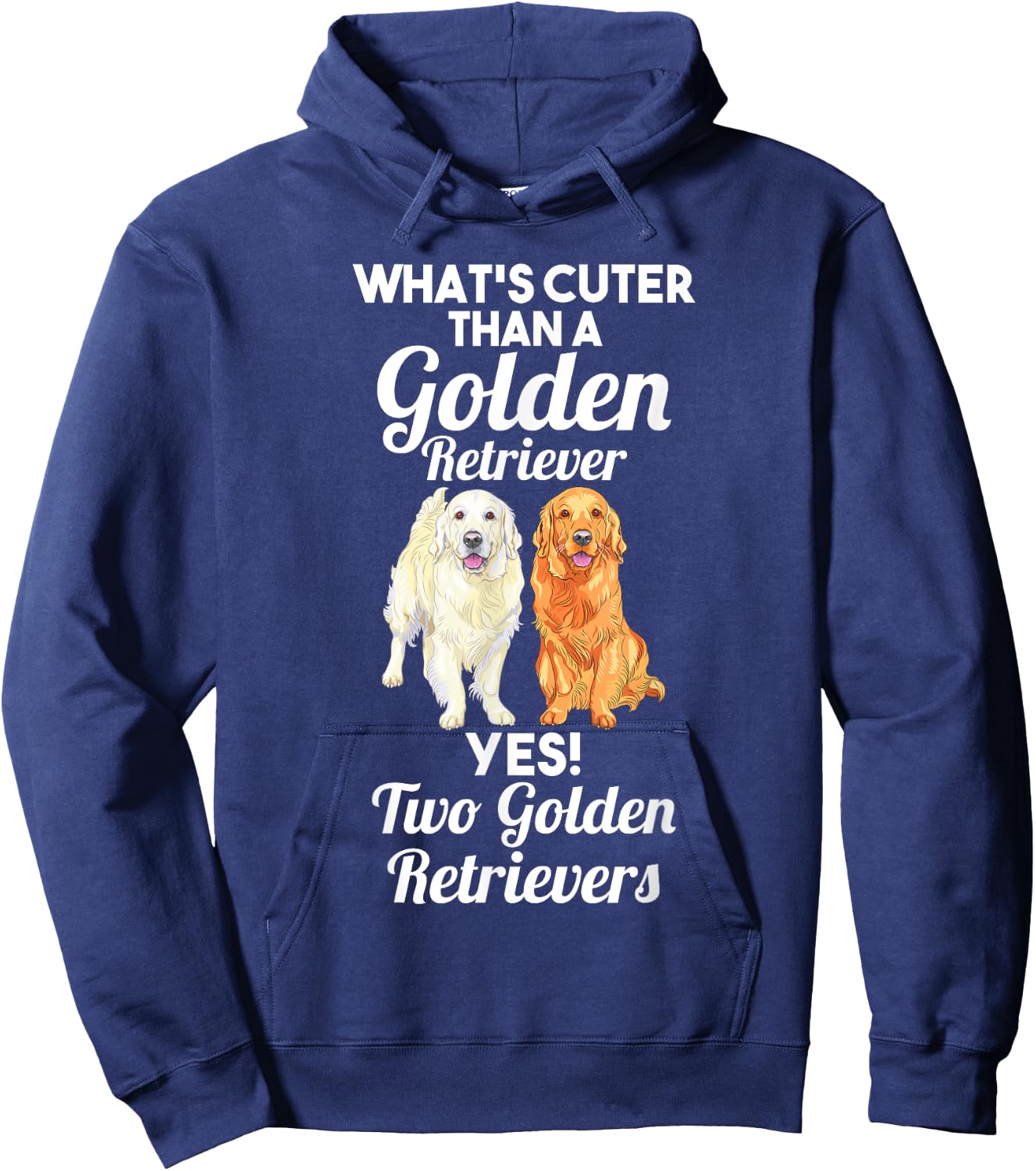 Two Golden Retrievers Hoodie - Hoodie | Navy