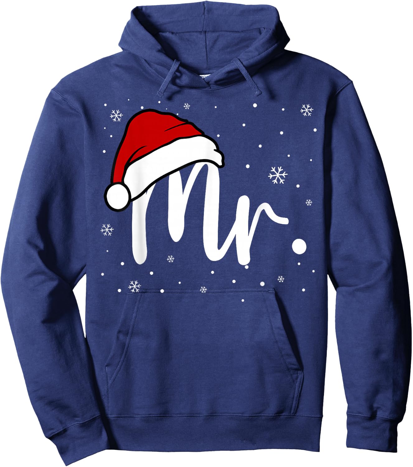 Mr And Mrs Claus Christmas Couples Matching His And Her Hoodie - Hoodie | Navy