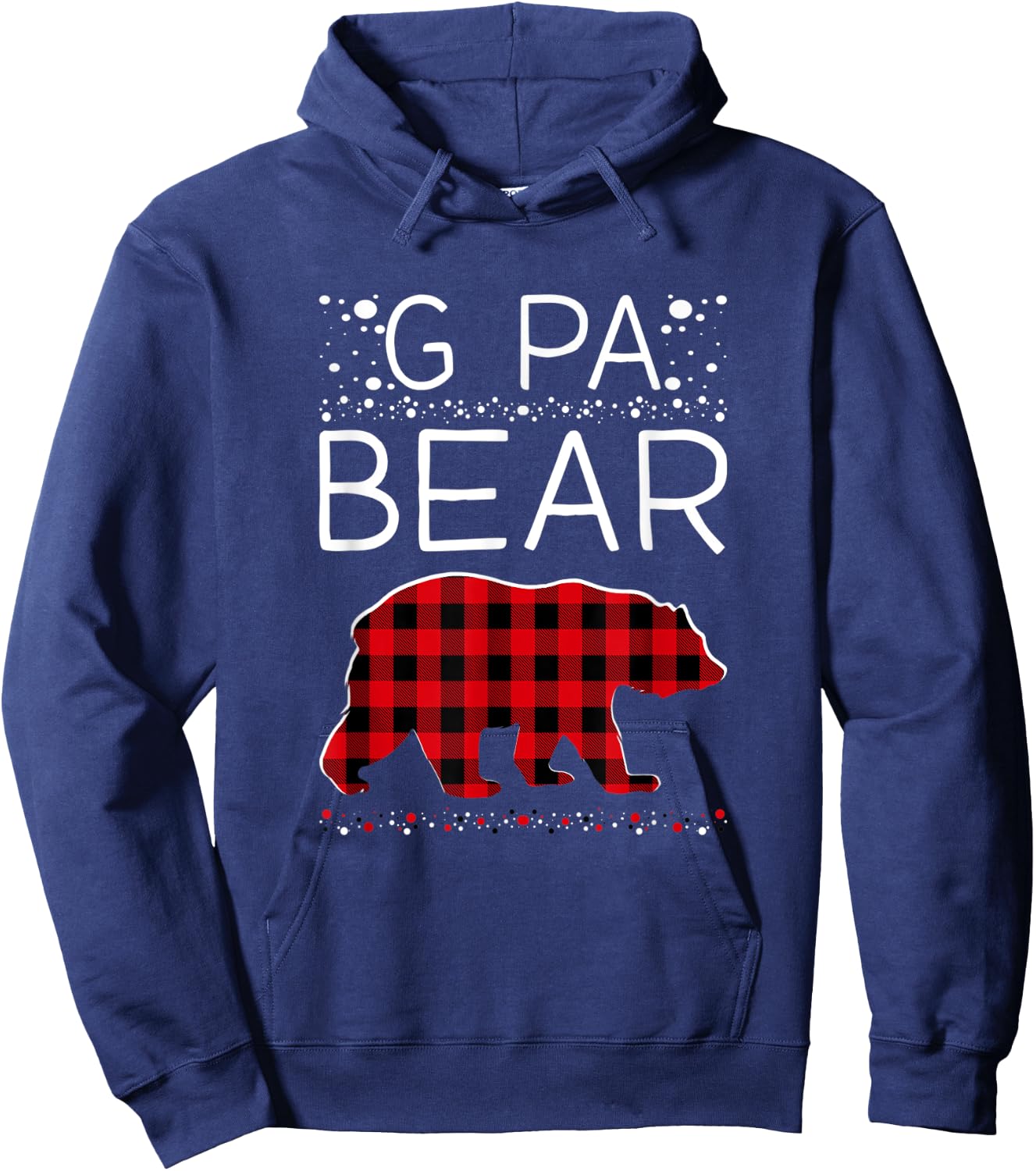 G Pa Bear Christmas Pajamas Matching Family Plaid Men Hoodie - Hoodie | Navy