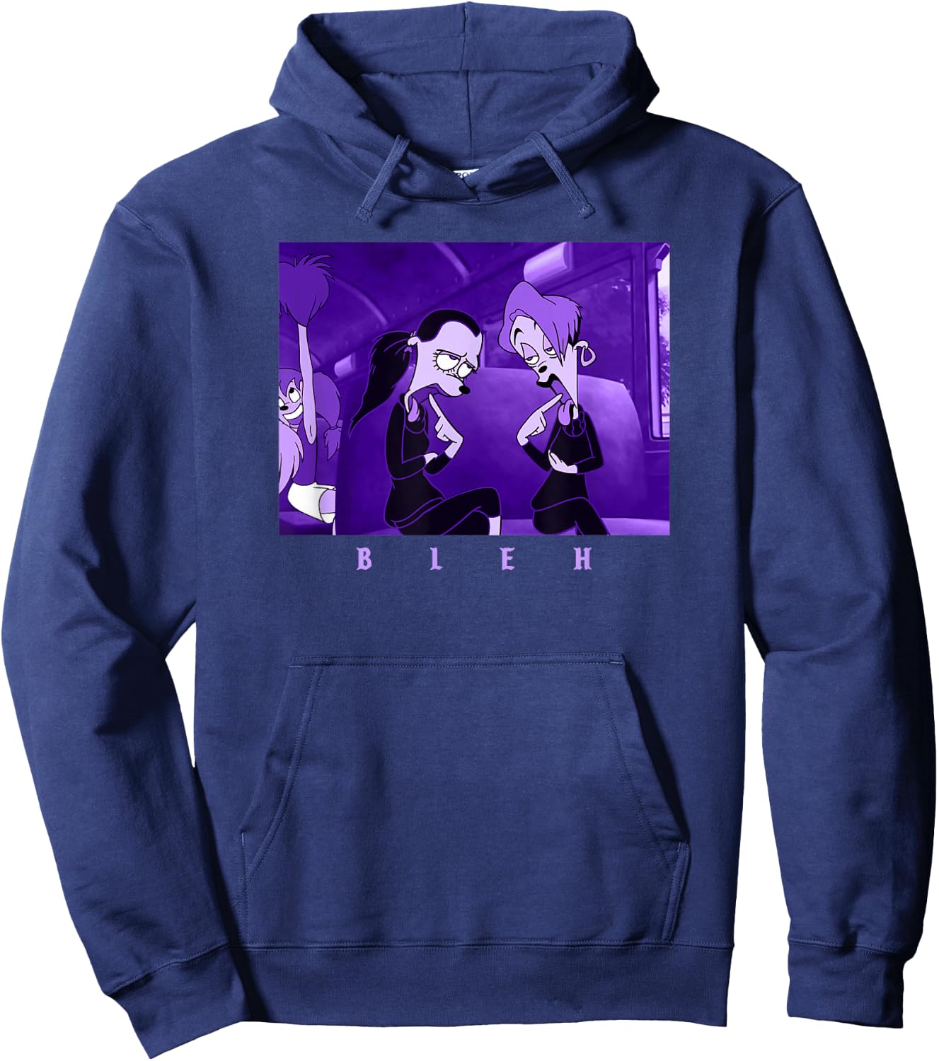 Disney A Goofy Movie Goth Girls Bleh Box Poster Hoodie - Hoodie | Navy