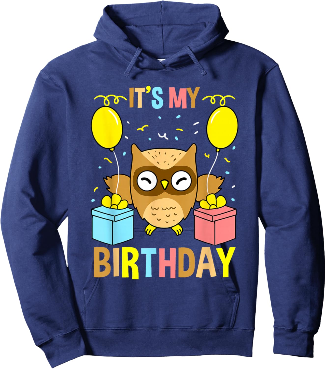 Its My Birthday Owl Hoodie - Hoodie | Navy