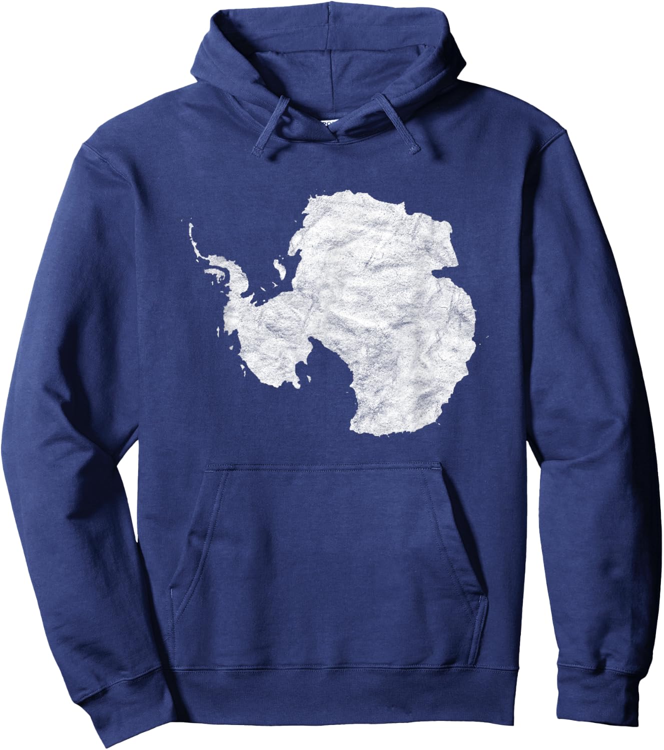 Antarctica Map Minimalist Distressed Vintage 80s South Pole Hoodie - Hoodie | Navy