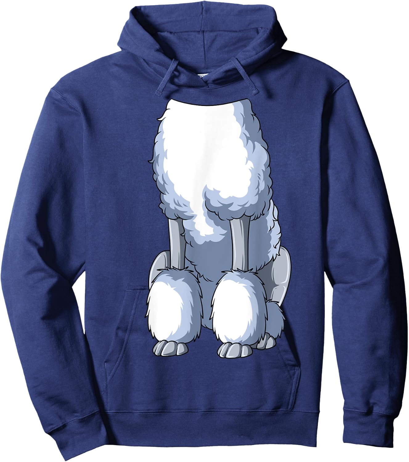 Easy Poodle Costume Poodle Body Headless Poodle Costume Hoodie - Hoodie | Navy