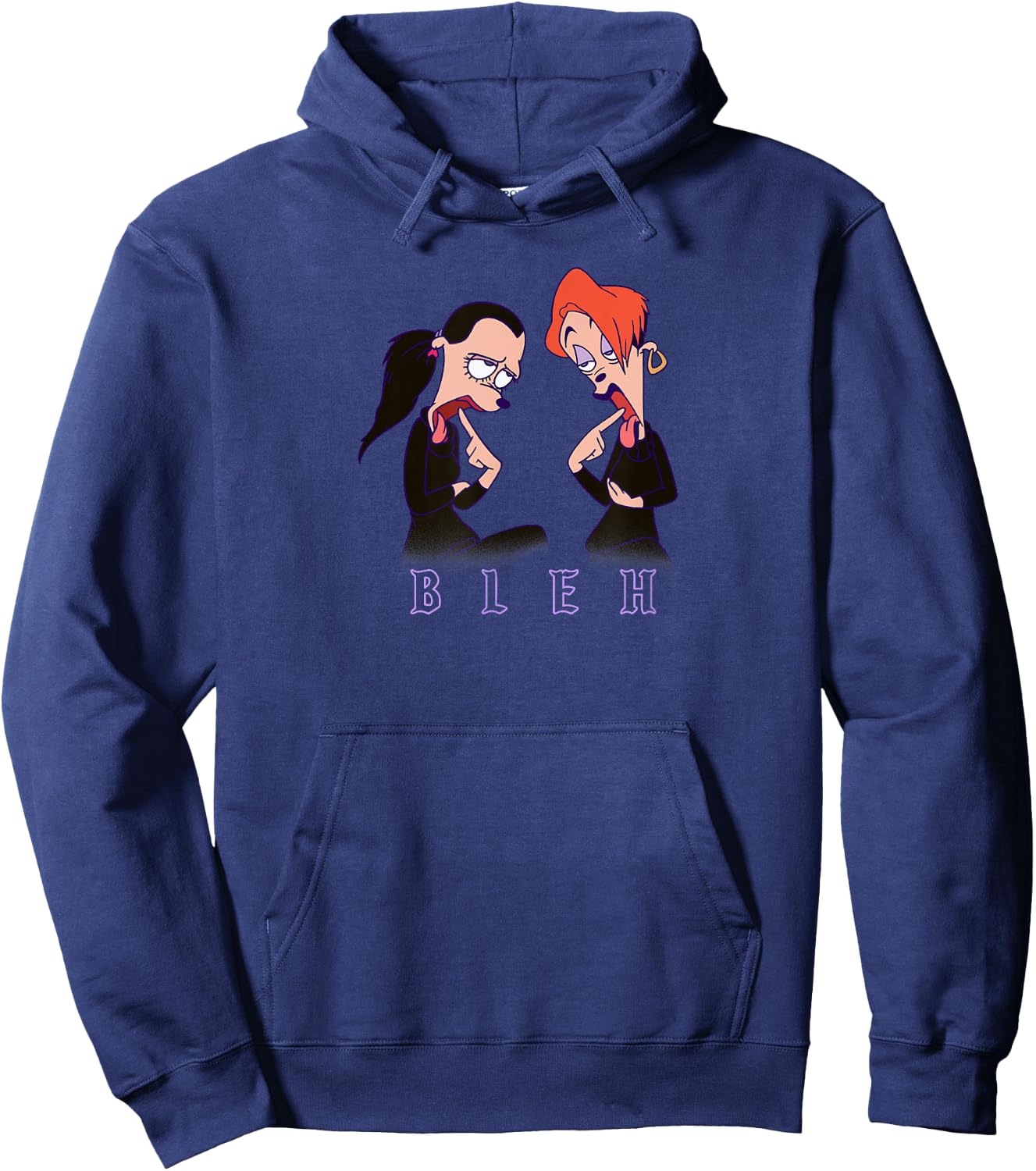 Disney A Goofy Movie Goth Girls Bleh Poster Hoodie - Hoodie | Navy