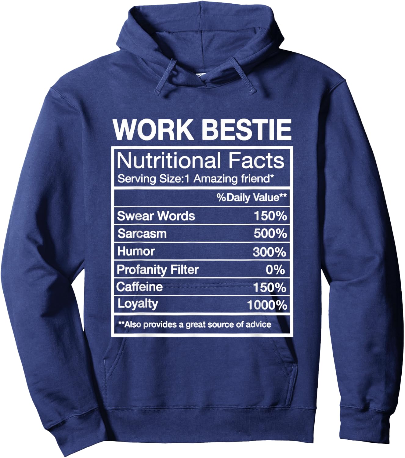 Funny Work Bestie Definition, Hilarious Coworker Hoodie - Hoodie | Navy