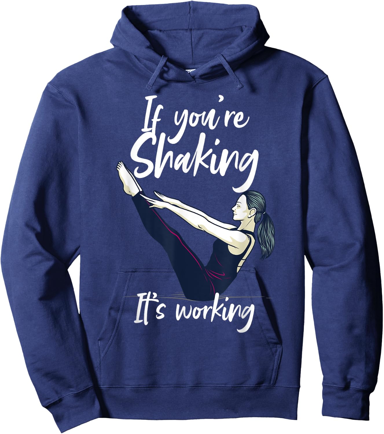 Funny Pilates Men Gym Fitness Instructor Workout Hoodie - Hoodie | Navy