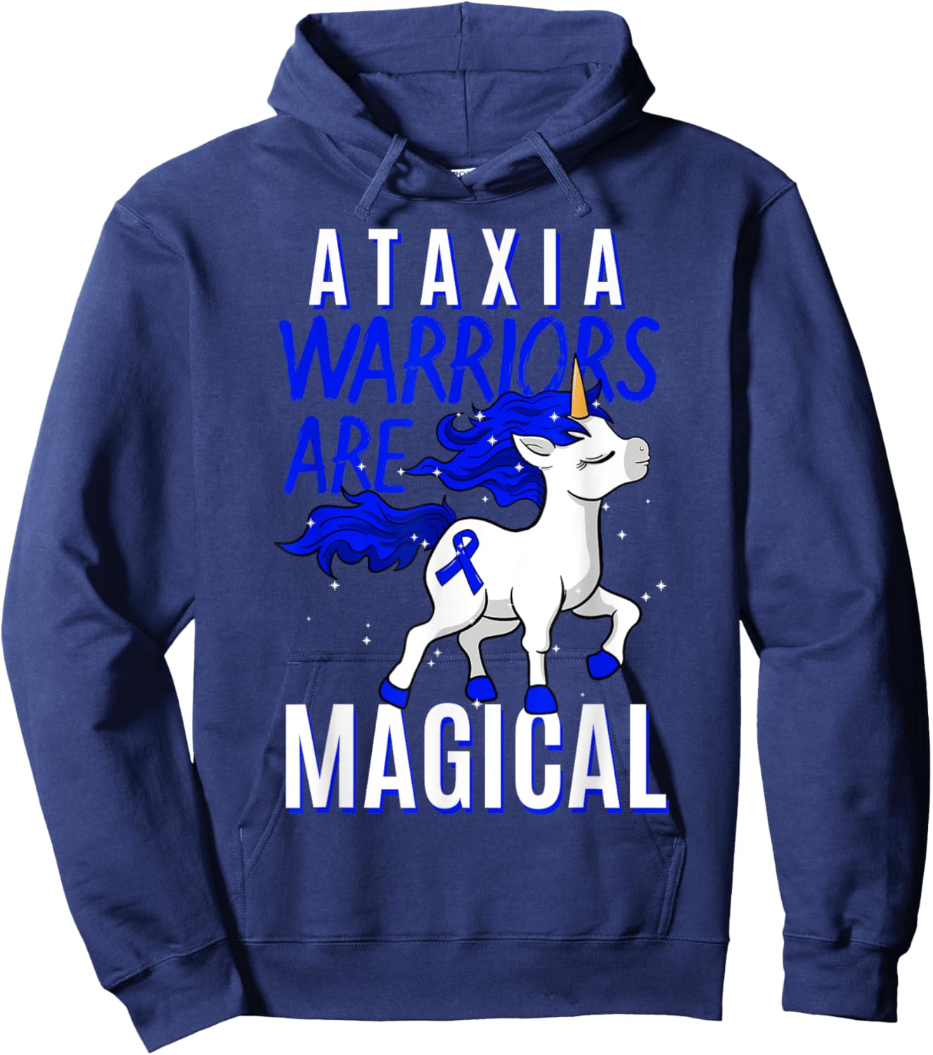Ataxia Movement Disorder Dystaxia Friedreich's Unicorn Lover Hoodie - Hoodie | Navy