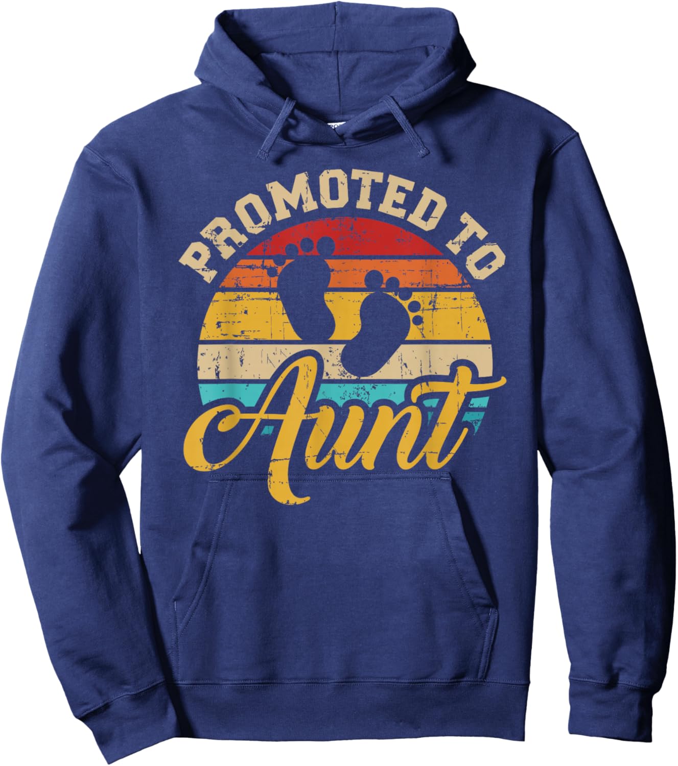 Promoted to aunt vintage Hoodie - Hoodie | Navy