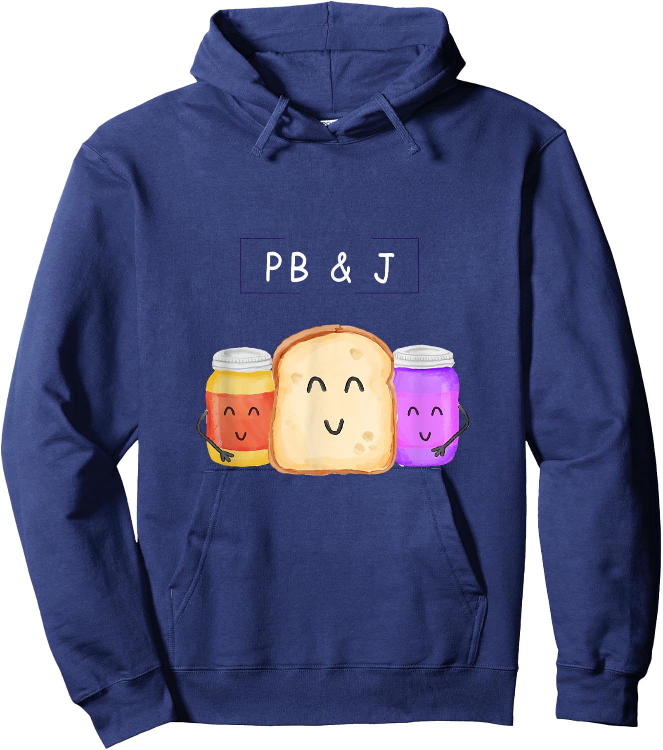 PB & J Halloween 2018 Matching Couple Costume Hoodie - Hoodie | Navy
