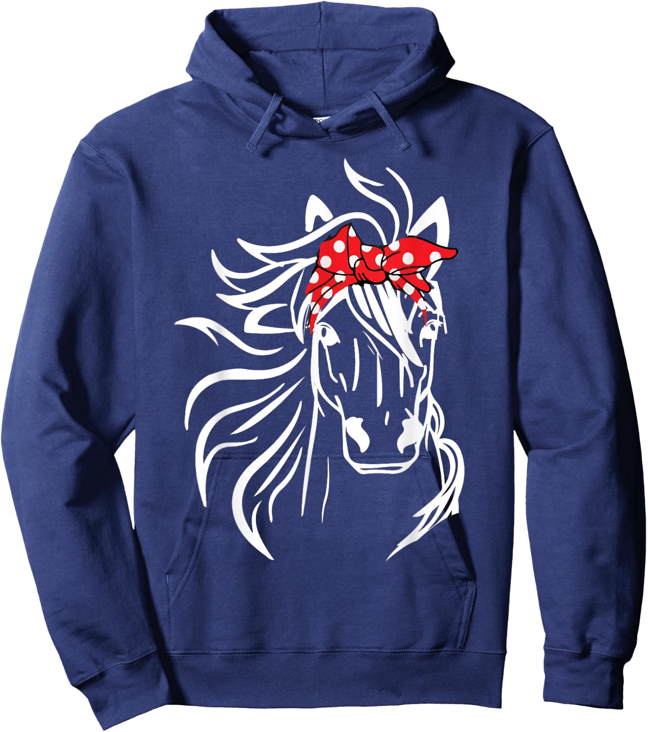 Horse Bandana Head Band for Horseback Riding Horse Lovers Hoodie - Hoodie | Navy