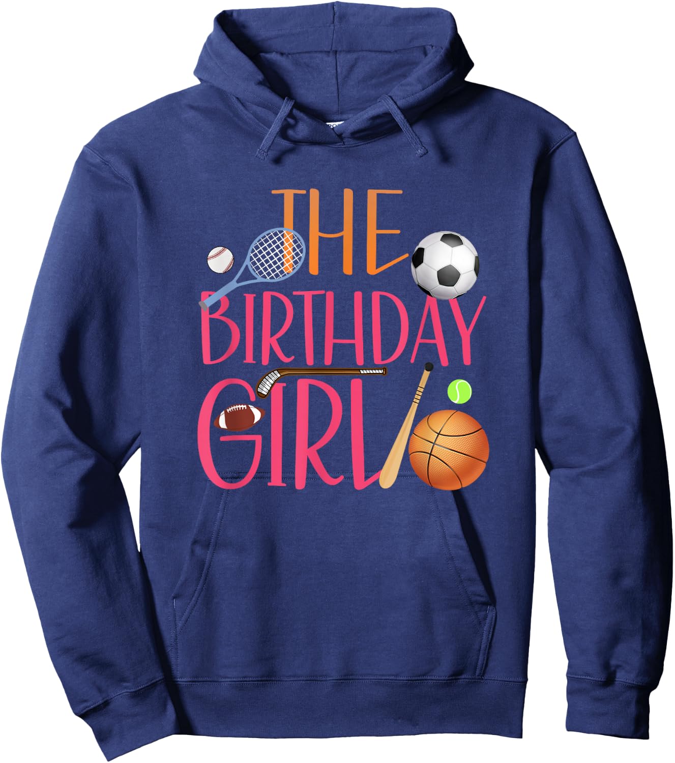 The Birthday Girl Sports Matching Family Party Hoodie - Hoodie | Navy
