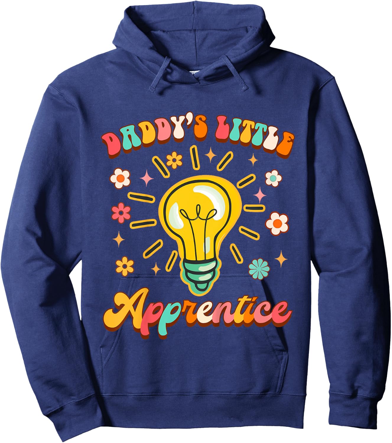 Kids Electrician Lineman Daddy & Me Daddy's Little Apprentice Hoodie - Hoodie | Navy