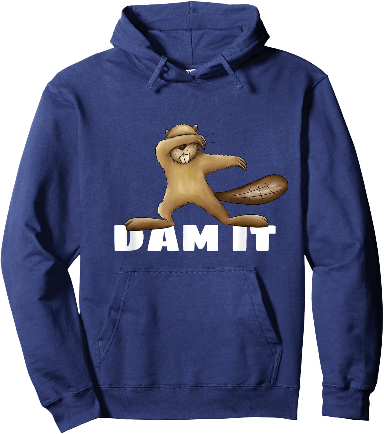Dam it | Verdammt Dabbender Beaver Word Game Fun Hoodie - Hoodie | Navy