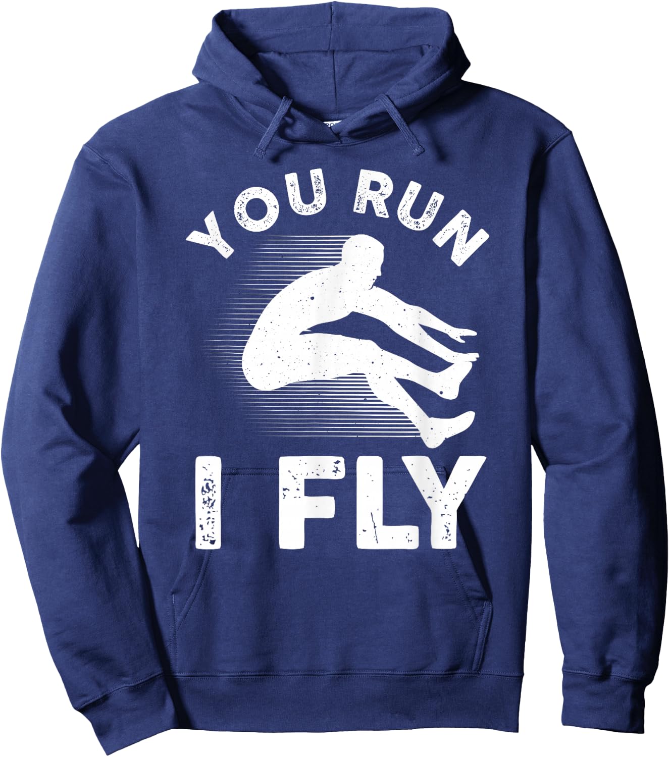 Cool Long Jump Art Track And Field Athlete Men Women Sports Hoodie - Hoodie | Navy
