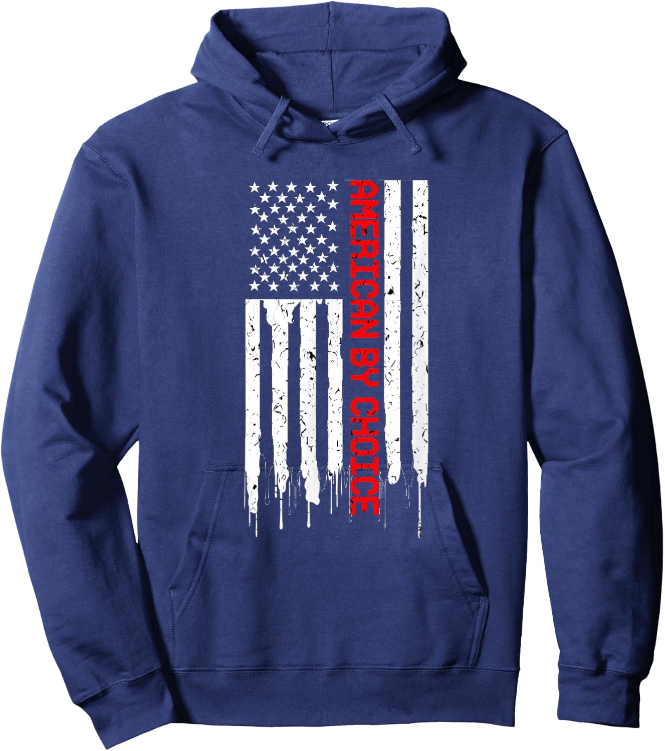 US Citizenship American by Choice Flag USA Hoodie - Hoodie | Navy