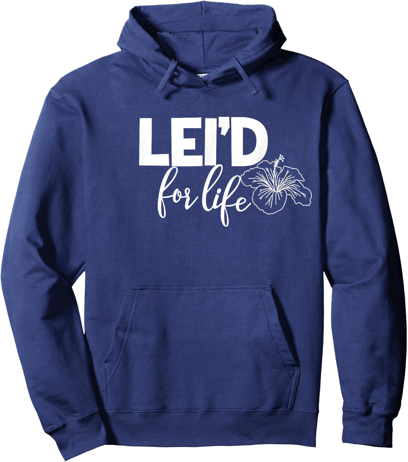 Matching Just Married Hawaii Lei'd for Life Gift Honeymoon Hoodie - Hoodie | Navy
