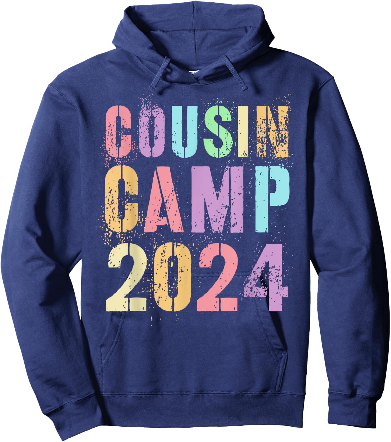 Kids COUSIN CAMP 2024 Family Vacation Crew Summer Trip Vacay Hoodie - Hoodie | Navy