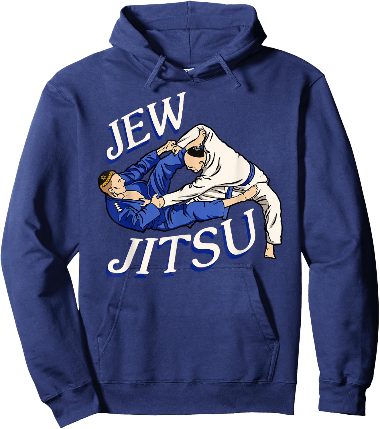 Funny Fighting Jew Jitsu Mixed Martial Arts Hoodie - Hoodie | Navy