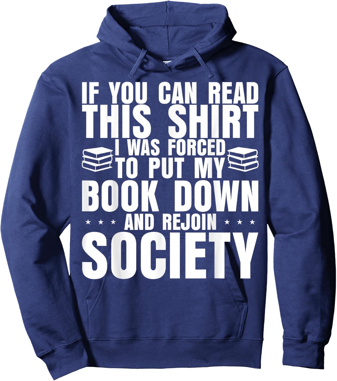 If You Can Read This Bookworm Reader Reading Lover Hoodie - Hoodie | Navy