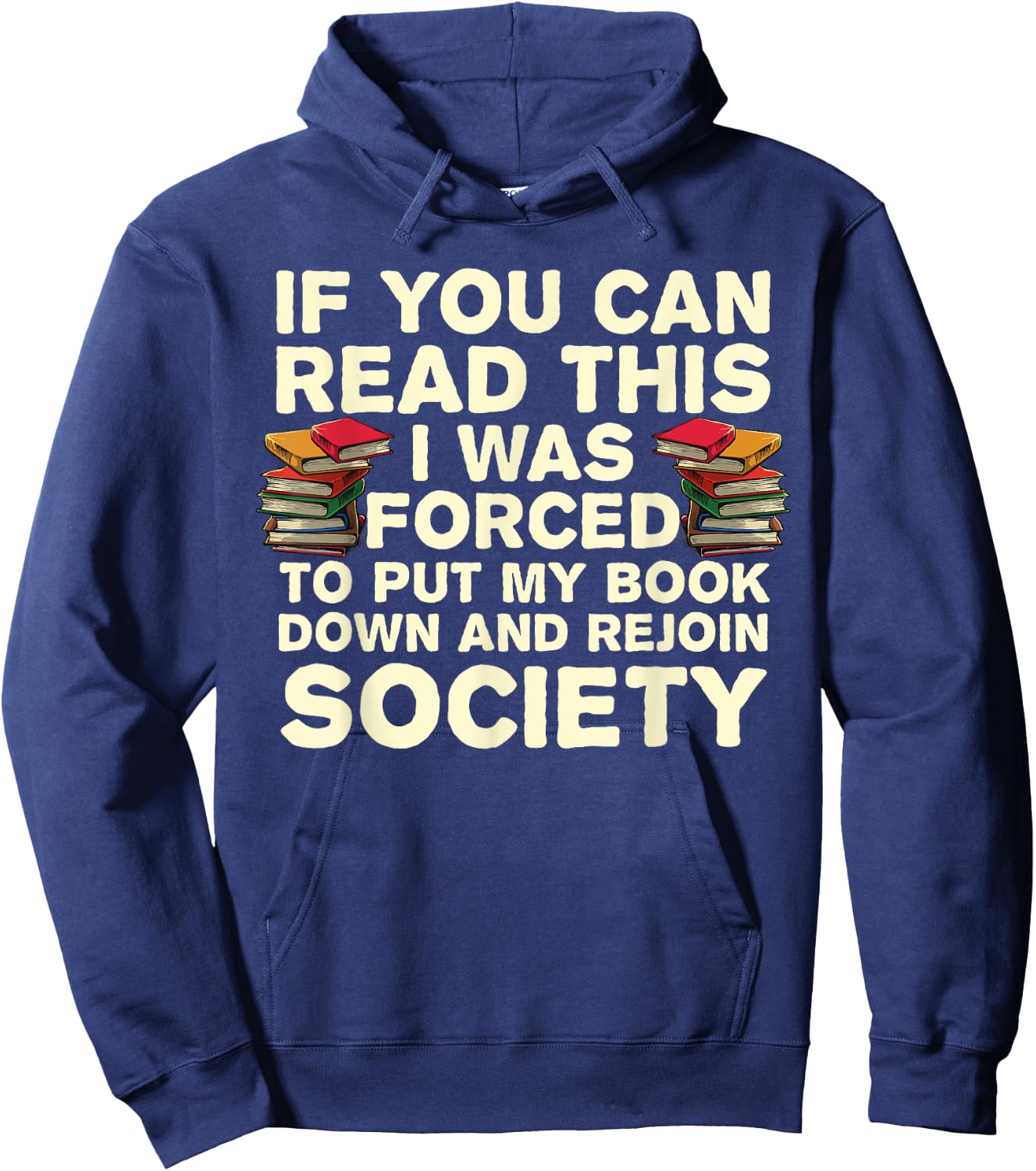 Funny Read Books Lover Women Bookaholic Bookworm Small Hoodie - Hoodie | Navy