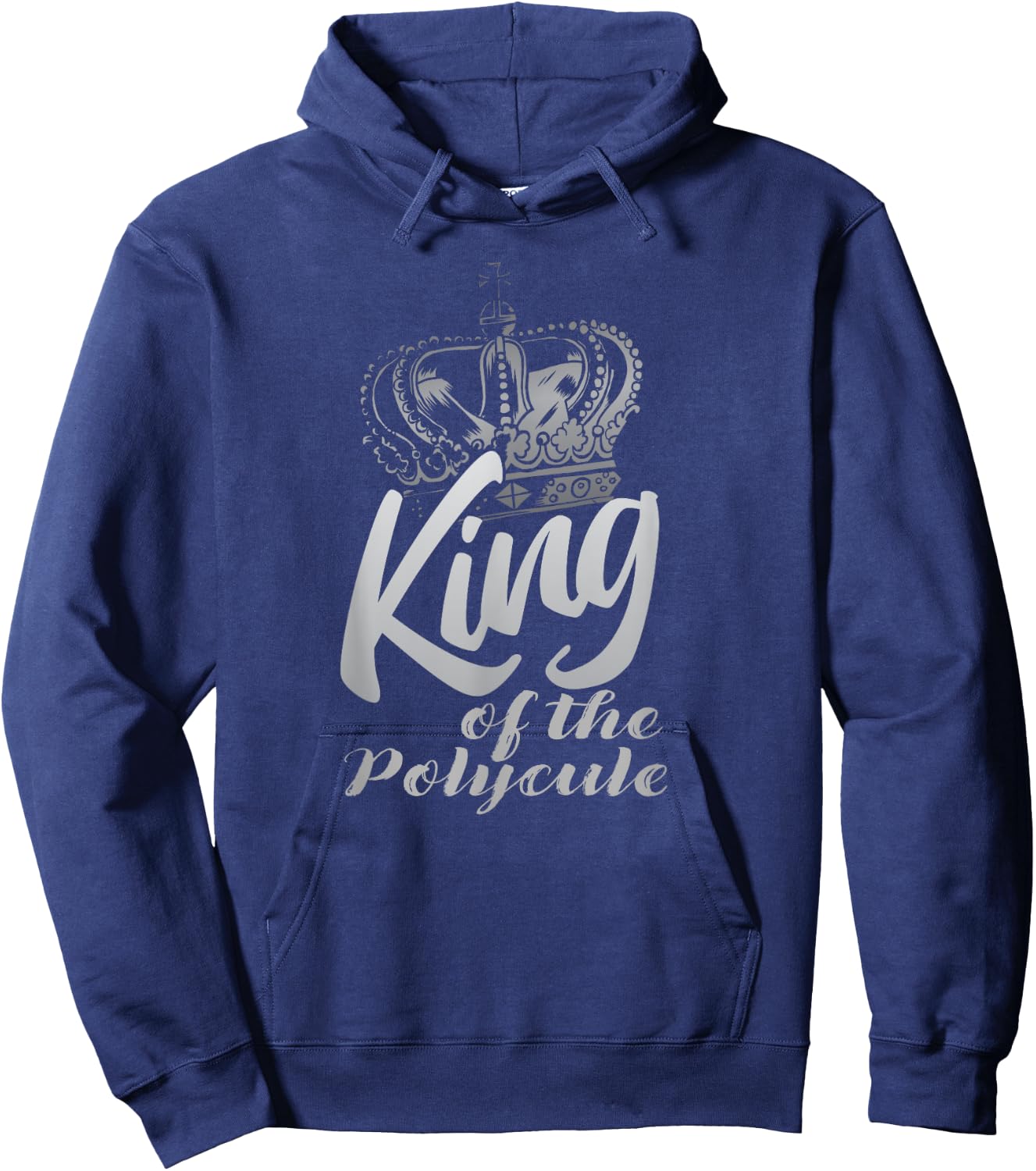Polyamory King Of The Polycule Threelationship Polyamorous Hoodie - Hoodie | Navy