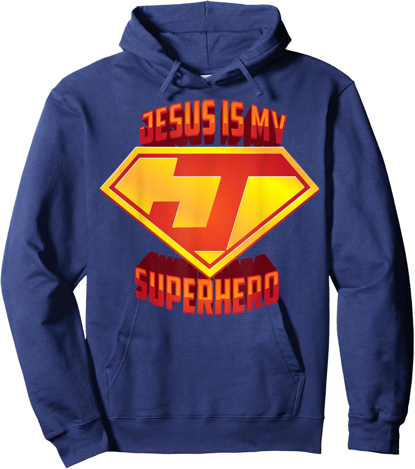 Cute Jesus Is My Superhero Birthday Present For You Hoodie - Hoodie | Navy