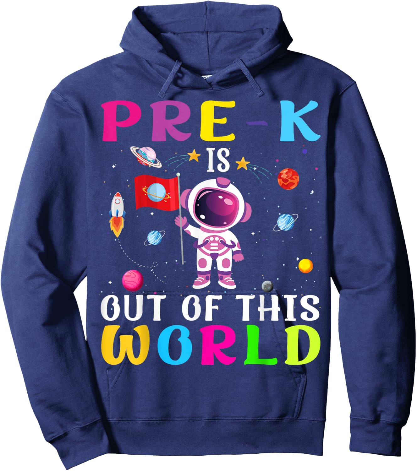 Pre-k Is Out Of This World Cute Astronaut Back To School Kid Hoodie - Hoodie | Navy