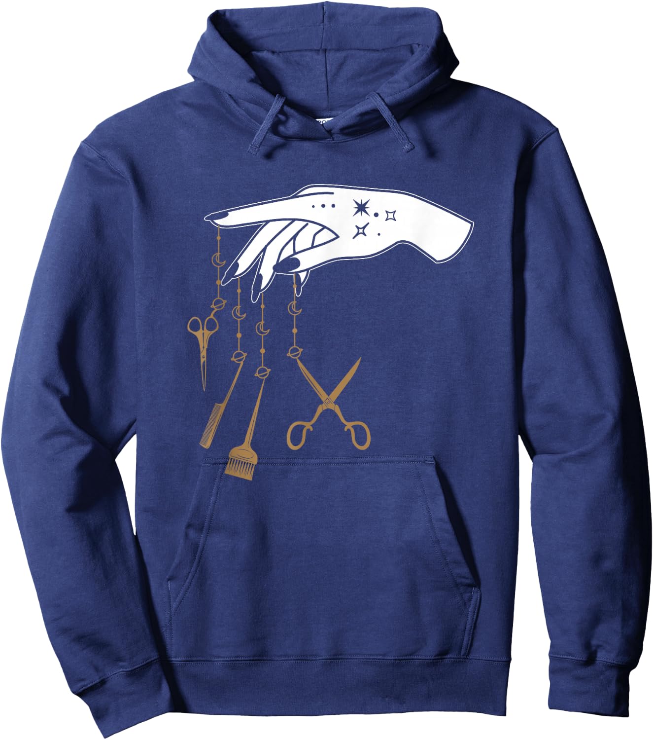 Scissor Hair Salon Barber Hairstylist Tattooed Hairdresser Hoodie - Hoodie | Navy