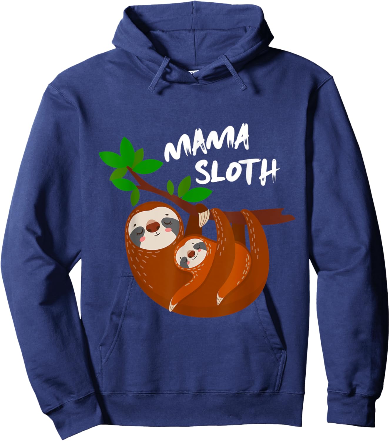Cute Sloth Mom Mothers Day Gift Sloth Hoodie - Hoodie | Navy