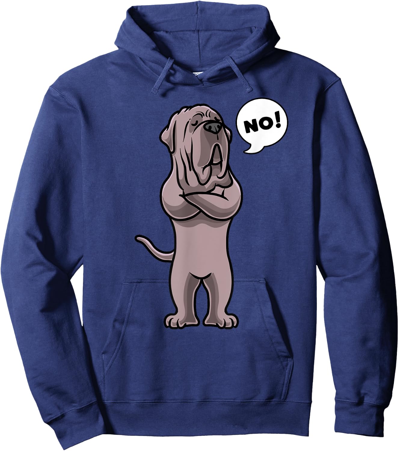 Stubborn Neapolitan Mastiff Dog Mastino Napoletano Men Women Girls Kids Hoodie - Hoodie | Navy