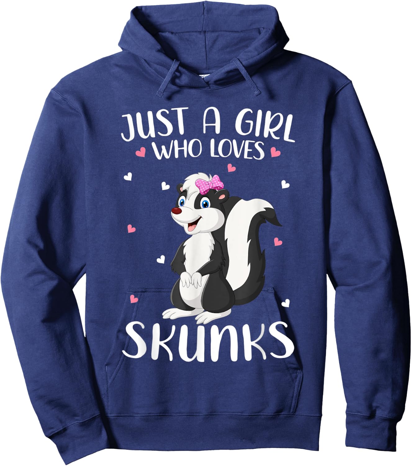 Just A Girl Who Loves Skunks Girl Kids Hoodie - Hoodie | Navy