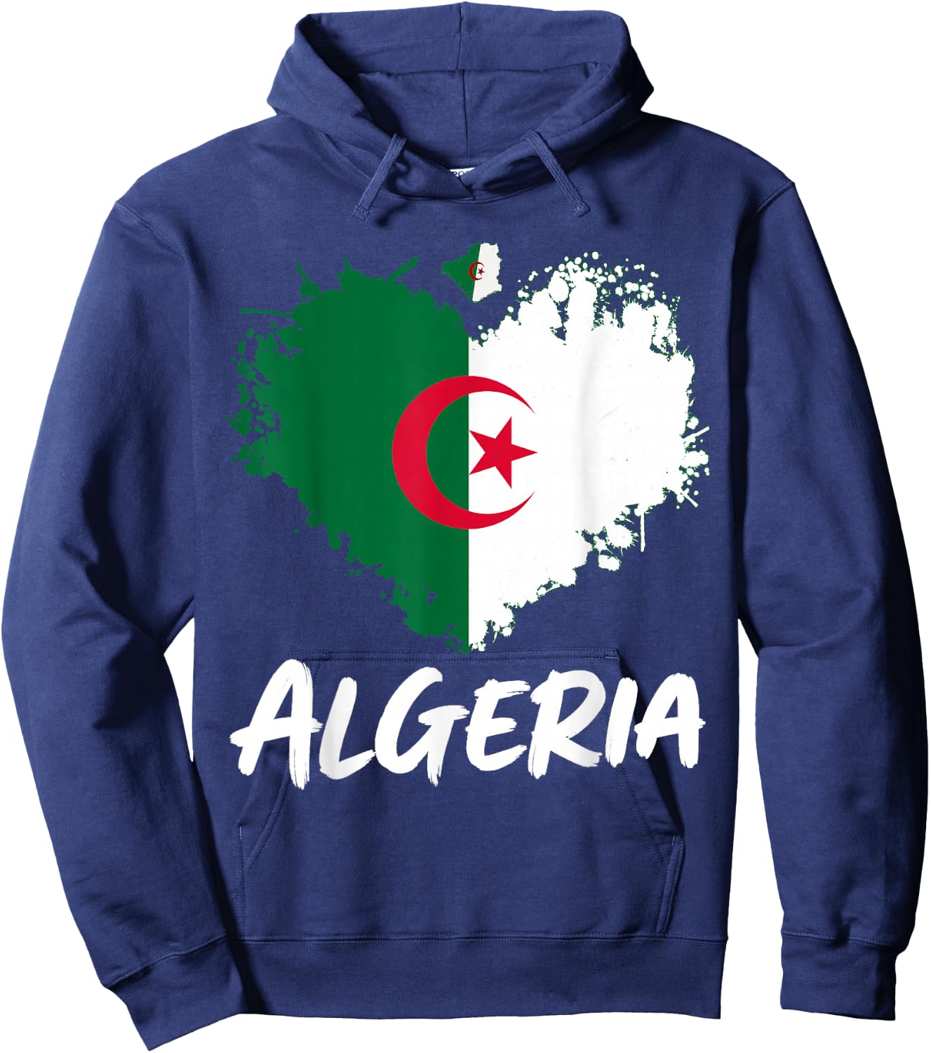 Algerian Flag Heritage Outfit Idea Algeria Themed Hoodie - Hoodie | Navy