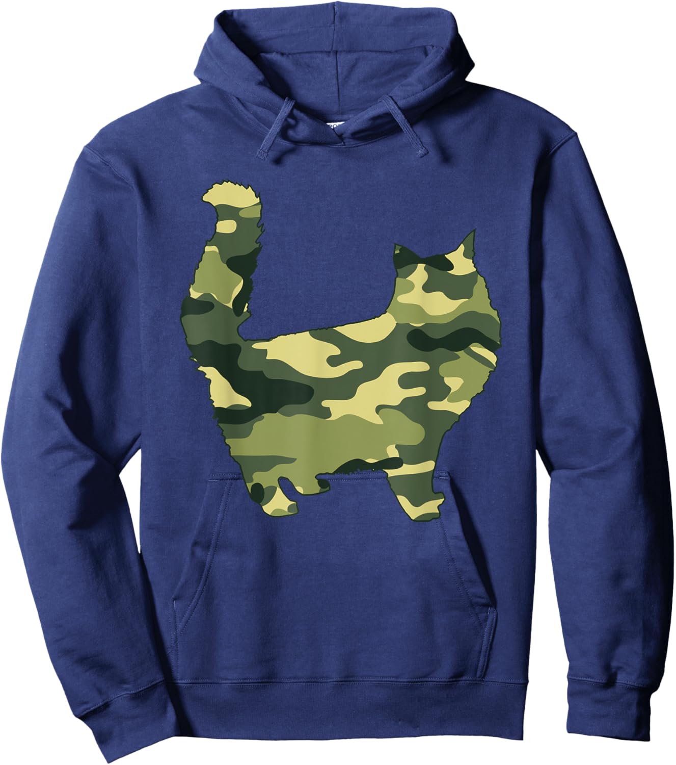 Military Cat Camo Men Print US Feline Pet Kitty Veteran Gift Hoodie - Hoodie | Navy