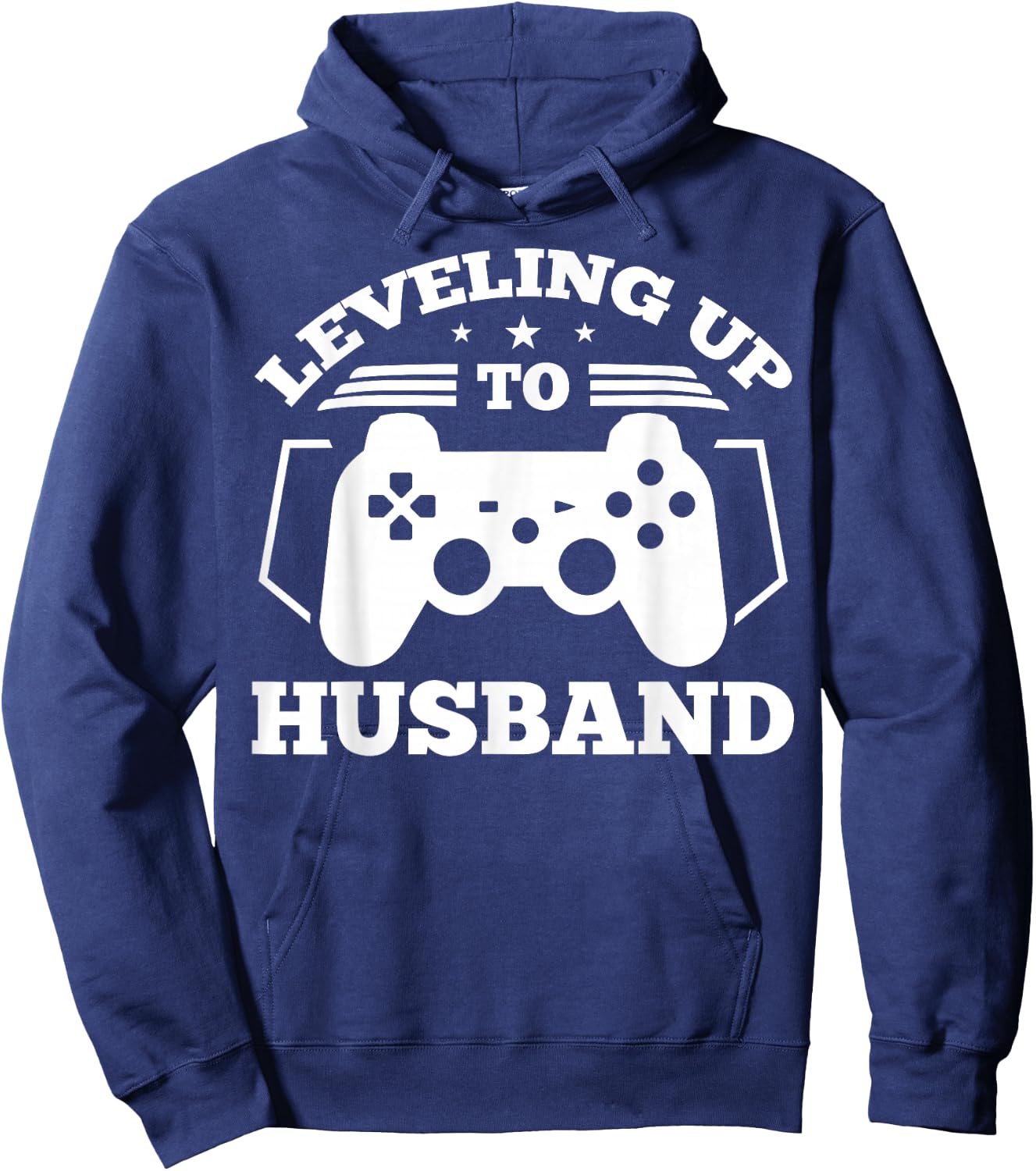 Gamer Engagement gift, Leveling Up To Husband design Hoodie - Hoodie | Navy