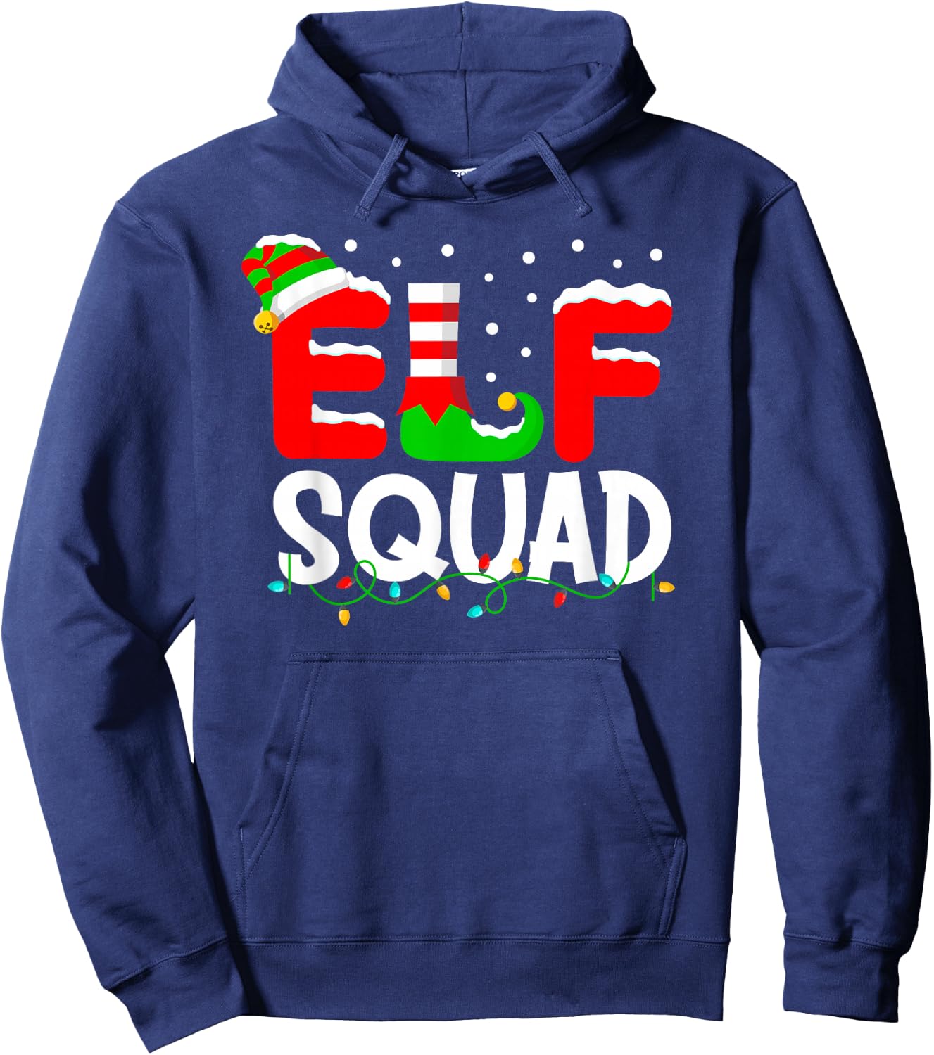 Elf Squad Christmas Matching Family Toddler Boy Girl Funny Hoodie - Hoodie | Navy
