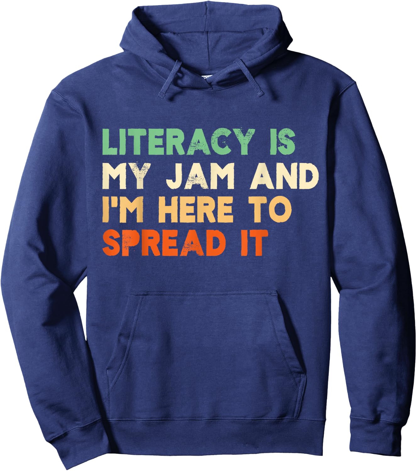 Literacy Is My Jam Book Lover Reading for Teacher Librarians Hoodie - Hoodie | Navy