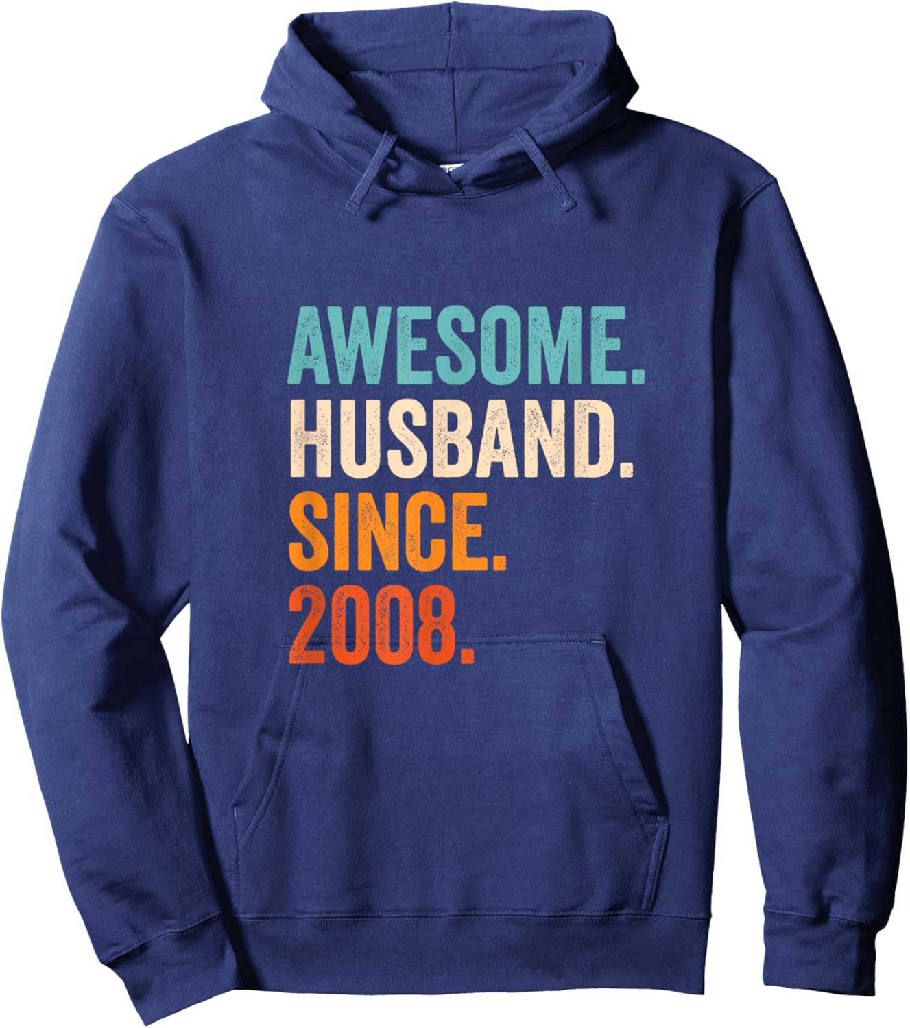 Awesome Husband Since 2008 17th wedding anniversary 17 years Hoodie - Hoodie | Navy